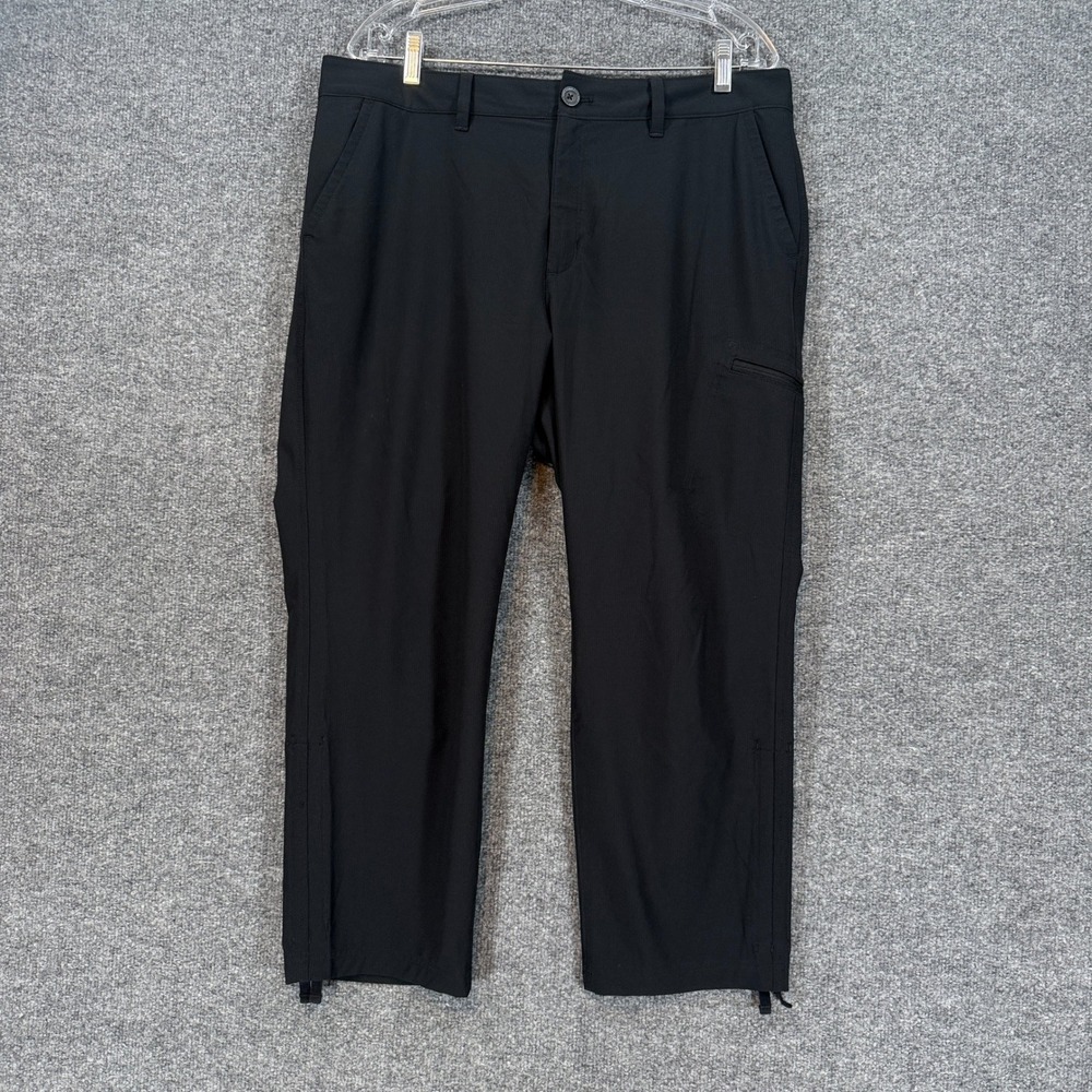 Eddie Bauer Pants Womens 12 Black Hiking Outdoor Travel Stretch Ripstop Crop